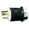 Hubbell 30A Twist-Lock Plug 2P 3W 250VAC L6-30P BK/WT HBL2621