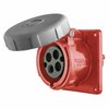Hubbell IEC Pin and Sleeve Receptacle, 30A, 480V HBL430R7W