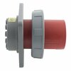 Hubbell IEC Pin and Sleeve Inlet, 60A, 480V, Red HBL460B7W
