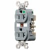 Hubbell 20A Duplex Receptacle 125VAC 5-20R GY HBL8300GY