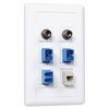 Hubbell Premise Wiring Wall Plate, 6 Port IFP16GY