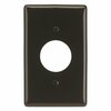 Hubbell Wiring Device-Kellems Single Receptacle Wall Plates, Number of Gangs: 1 Nylon, Smooth Finish, Brown NP7