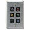 Hubbell Premise Wiring Wall Plate, 3 Port SSF14