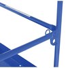 Vestil Blue/Yellow Steel Work Platform with 84" Back Dual Entrance 36"x48" WP-3648-84B-DD