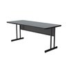 Correll Rectangle Computer or Training Desk Height Work Station, 24" X 60" X 29", Gray Granite WS2460M-15