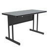 Correll Rectangle Computer or Training Desk Height Work Station, 30" X 48" X 29", Gray Granite WS3048-15