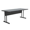 Correll Rectangle Computer or Training Desk Height Work Station, 30" X 72" X 29", Gray Granite WS3072-15