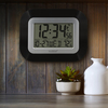 Zoro Select Atomic Digital Wall Clock w Indoor Temp WT-8005U-B-INT