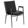 Flash Furniture Stack Armchair, Blk Frame Fnsh, Blk Vinyl XU-60154-BK-VYL-GG