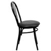 Flash Furniture Dining Chair, 20"L34-1/2"H, HerculesSeries XU-698B-BLKV-GG