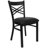 Flash Furniture Restaurant Chair, 17"L32-1/4"H, HerculesSeries XU-6FOBXBK-BLKV-GG