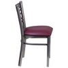 Flash Furniture Restaurant Chair, 17"L32-1/4"H, VinylSeat, HerculesSeries XU-6FOB-CLR-BURV-GG