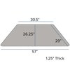 Flash Furniture Trapezoid Activity Table, 29 X 57 X 30.125, Chrome, Laminate, Particleboard, Steel Top, Grey XU-A3060-TRAP-GY-T-A-GG