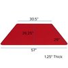 Flash Furniture Trapezoid Activity Table, 29 X 57 X 25.125, Chrome, Laminate, Particleboard, Steel Top, Red XU-A3060-TRAP-RED-T-P-GG