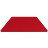 Flash Furniture Trapezoid Activity Table, 29 W X 57 L X 25.125 H, Chrome, Laminate, Particleboard, Steel, Red XU-A3060-TRAP-RED-T-P-GG