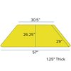 Flash Furniture Trapezoid Activity Table, 29 X 57 X 25.125, Chrome, Laminate, Particleboard, Steel Top, Yellow XU-A3060-TRAP-YEL-T-P-GG