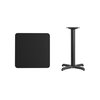 Flash Furniture Square Laminate Table Top, 24" W, 24" L, 31.125" H, Laminate Top, Wood Grain XU-BLKTB-2424-T2222-GG