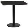 Flash Furniture Rectangle Laminate Table Top, 24" W, 30" L, 31.125" H, Laminate Top, Wood Grain XU-BLKTB-2430-TR18-GG