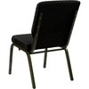 Flash Furniture Dot Fabric Church Chair, Black XU-CH-60096-BK-GG