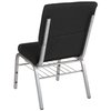 Flash Furniture Fabric Church Chair, Black XU-CH-60096-BK-SV-BAS-GG