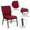 Flash Furniture Fabric Church Chair, Burgundy Patterned XU-CH-60096-BY-BAS-GG