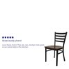 Flash Furniture Restaurant Chair, 17"L32-1/4"H, HerculesSeries XU-DG694BLAD-MAHW-GG