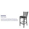 Flash Furniture 30" Ladder Back Restaurant Stool XU-DG697BLAD-BAR-BLKV-GG