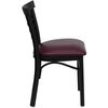 Flash Furniture Restaurant Chair, 19-1/2"L31-3/4"H, HerculesSeries XU-DG6Q6B1LAD-BURV-GG