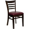 Flash Furniture BurgundyRestaurant Chair, 20"L33-3/4"H, HerculesSeries XU-DGW0005LAD-WAL-BURV-GG