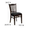 Flash Furniture Restaurant Chair, 20-3/4"L34-1/2"H, HerculesSeries XU-DGW0008VRT-WAL-BLKV-GG