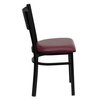 Flash Furniture Restaurant Chair, 20" L 33-1/4" H, Vinyl Seat, Hercules Series XU-DG-60115-GRD-BURV-GG
