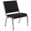 Flash Furniture Contemporary Chair, Plastic, 18" Height, No Arms, Black Fabric XU-DG-60442-660-1-BK-GG