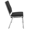 Flash Furniture Contemporary Chair, Plastic, 18" Height, No Arms, Black Fabric XU-DG-60442-660-1-BK-GG