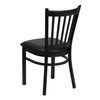Flash Furniture BlackRestaurant Chair, 20-1/4"L34-1/4"H, VinylSeat, HerculesSeries XU-DG-6Q2B-VRT-BLKV-GG