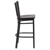 Flash Furniture Restaurant Stool, Vertical Back, Wal Seat XU-DG-6R6B-VRT-BAR-WALW-GG