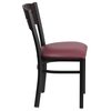 Flash Furniture Restaurant Chair, 21" L 32" H, Hercules Series XU-DG-6Y2B-WAL-BURV-GG