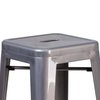 Flash Furniture 30" Clear Coat Silver Backless Metal Stool XU-DG-TP0004-30-GG