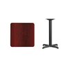 Flash Furniture Square Laminate Table, 24" W, 24" L, 31.125" H, Laminate Top, Wood Grain XU-MAHTB-2424-T2222-GG