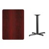 Flash Furniture Rectangle Laminate Table, 30" W, 42" L, 31.125" H, Laminate Top, Wood Grain XU-MAHTB-3042-T2230-GG