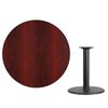 Flash Furniture Round Mahogany Laminate Table w/Rnd Base, 42", 42" W, 42" L, 31.125" H, Laminate Top, Wood Grain XU-RD-42-MAHTB-TR24-GG