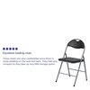 Flash Furniture Folding Chair, Black Vinyl, 31.5" H YB-YJ806H-GG