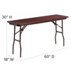 Flash Furniture Rectangle Training Table, 18" X 60" X 30", Laminate Top, Wood Grain YT-1860-MEL-WAL-GG