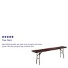Flash Furniture Rectangle Training Table, 18" X 96" X 30", Laminate Top, Wood Grain YT-1896-HIGH-WAL-GG