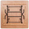 Flash Furniture Square Folding Table, 60" W, 60" L, 30.125" H, Wood Top, Wood Grain YT-WFFT60-SQ-GG