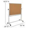 Flash Furniture Cork/Marker Board, 53"W x 62.5"H YU-YCI-003-CK-GG