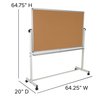 Flash Furniture Cork/Marker Board, 64.25W x 64.75H YU-YCI-005-CK-GG