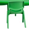 Flash Furniture Rectangle Activity Table, 24 W X 48 L X 23.75 H, Plastic, Steel, Green YU-YCX-0013-2-RECT-TBL-GREEN-R-GG