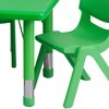 Flash Furniture Rectangle Activity Table, 24 W X 48 L X 23.75 H, Plastic, Steel, Green YU-YCX-0013-2-RECT-TBL-GREEN-R-GG