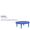 Flash Furniture Round Activity Table, 45 W X 45 L X 23.75 H, Plastic, Steel, Blue YU-YCX-005-2-ROUND-TBL-BLUE-GG