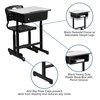 Flash Furniture Desk Chair, 16-1/4" to 18-1/2" Height, Grey YU-YCX-046-09010-GG
